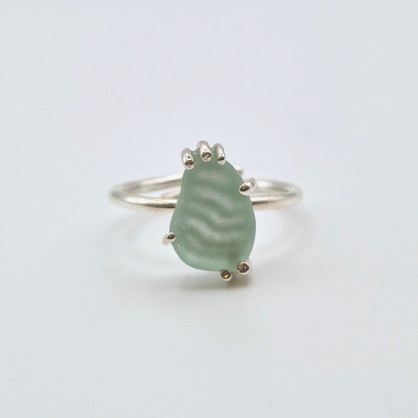 Anello Gocce di Mare - Vetrino verdeacqua