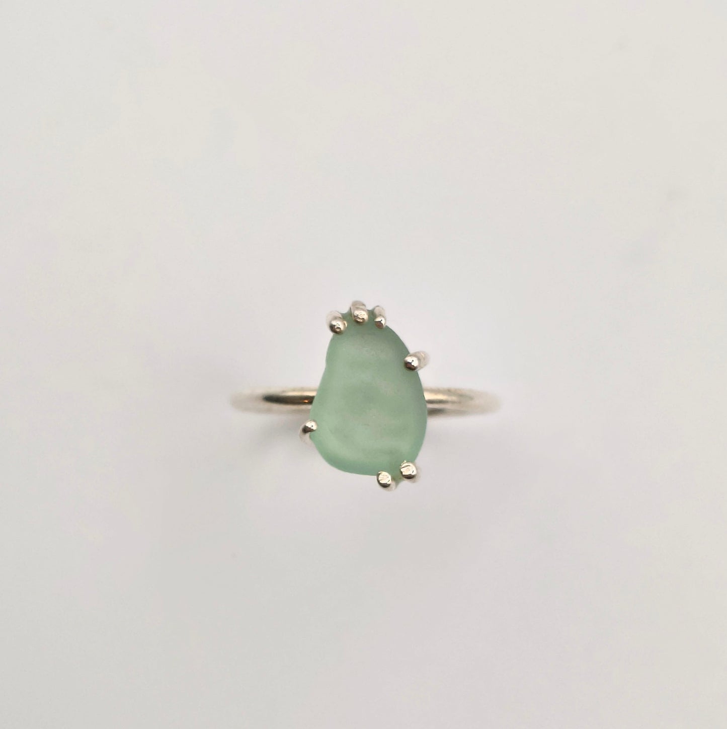 Anello Gocce di Mare - Vetrino verdeacqua