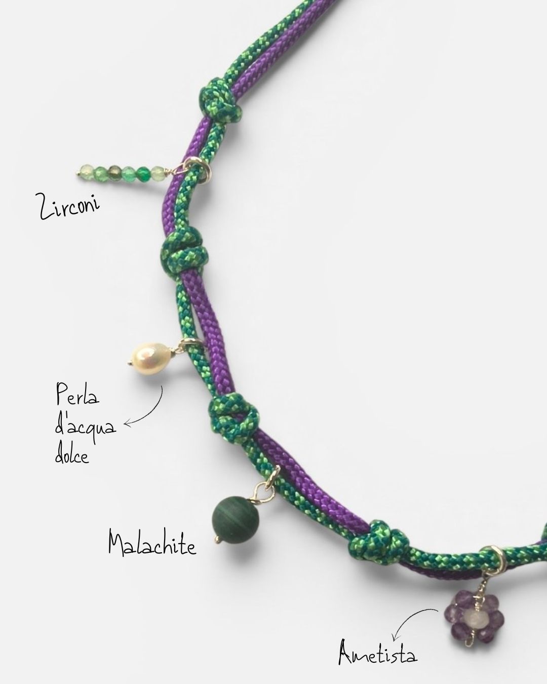 Collana Climber - Viola/verde