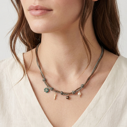 Collana Climber - Marrone/azzurro