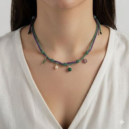 Collana Climber - Viola/verde