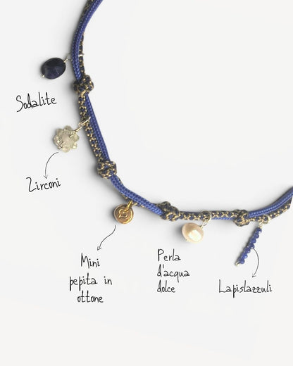 Collana Climber - Blu/gold