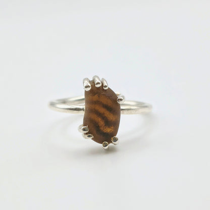 Anello Gocce di Mare - vetrino Arancione