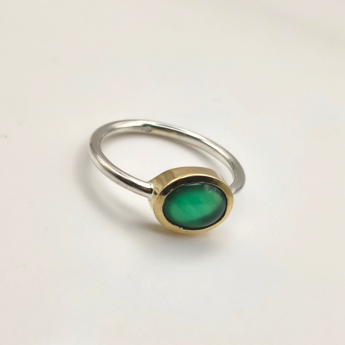 Anello Cerchi di Luce - Giada