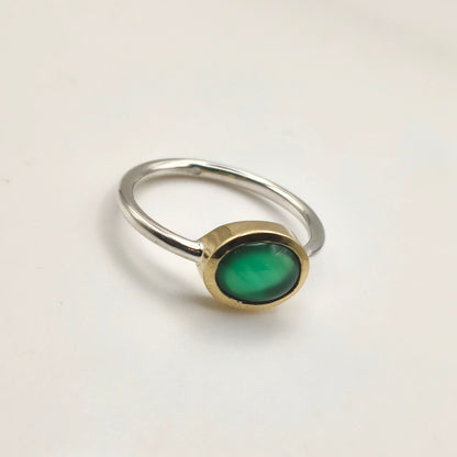 Anello Cerchi di Luce - Giada