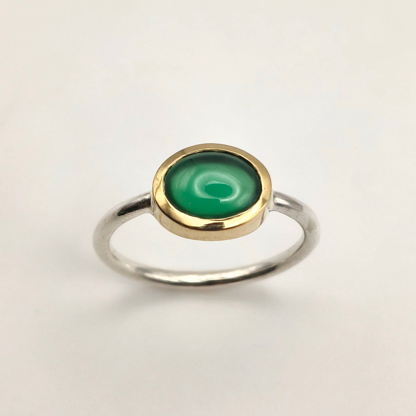Anello Cerchi di Luce - Giada